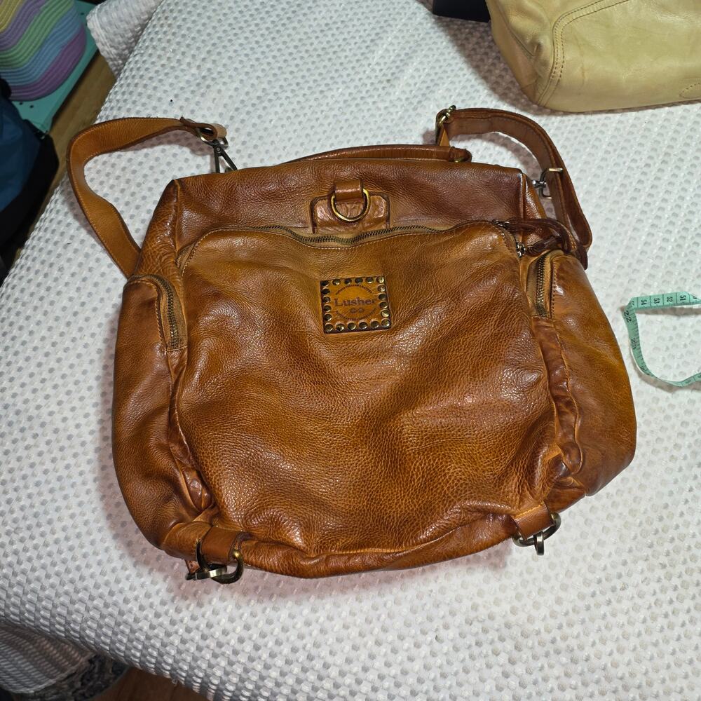 LUSHER LEATHER  QUEST BACKPACK BAG LARGE SIZE